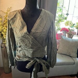 Anthropologie wrap top